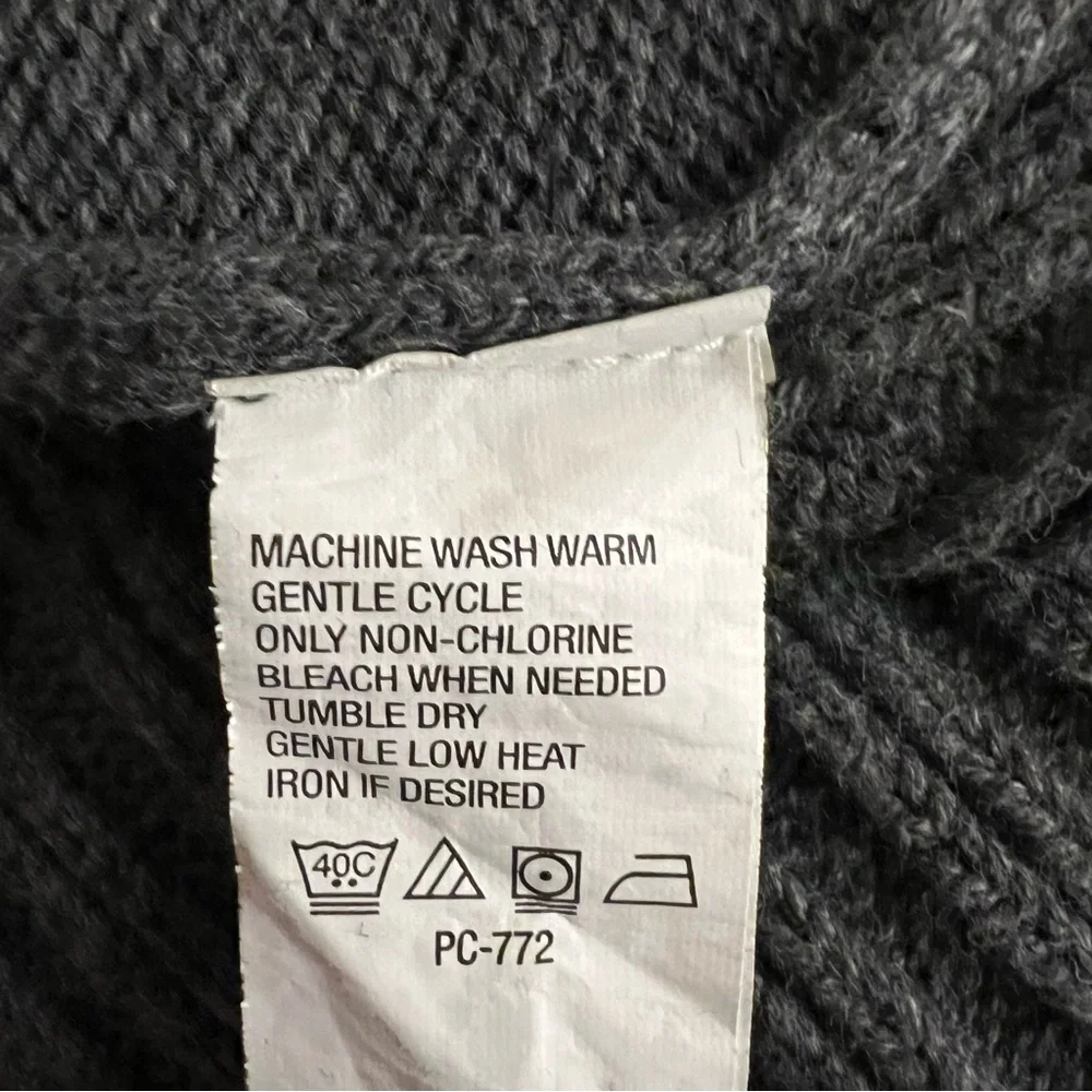 Timberland Sweater Grey Long Sleeve Crew Neck Ribbed 100%‎ cotton Knit Men's XL